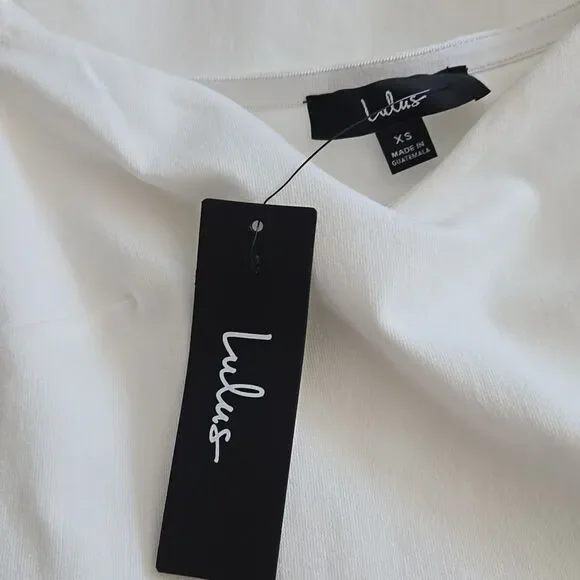 NWT Lulus How Much I Care Ivory Off-the-Shoulder Midi Dress - Picture 8 of 11